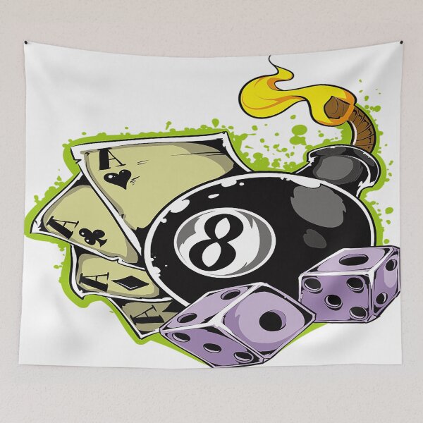Item preview, Aces Dice 8ball designed and sold by leen12 Art Designs Prints.