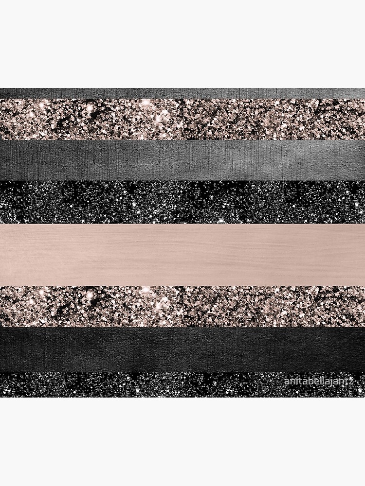 Blush Glitter Glam Stripes #2 #shiny #decor #art by anitabellajantz