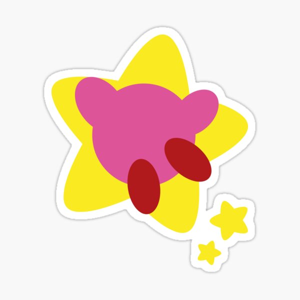 Kirby on the warp star Sticker