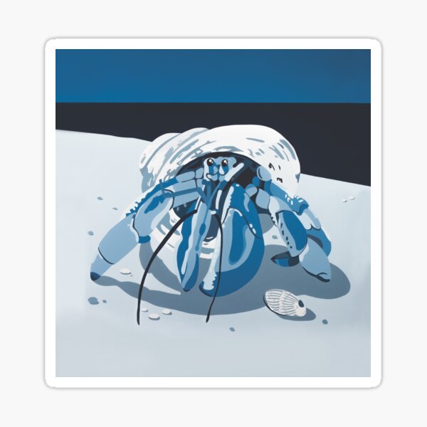 Hermit Crab DEEP BLUE SEA Sticker