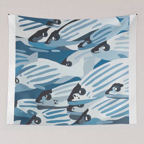 Item preview, School fish DEEP BLUE SEA designed and sold by Mirjam Griffioen.