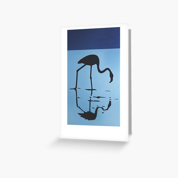 Flamingo 2 DEEP BLUE SEA Greeting Card