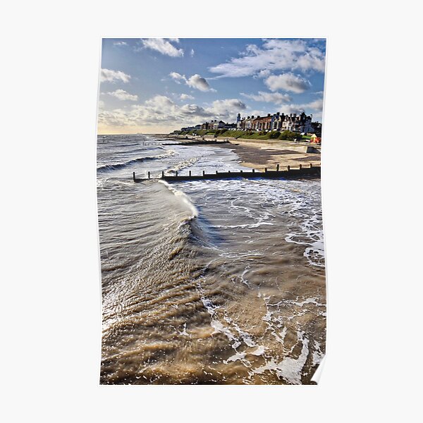 View along the beach Poster