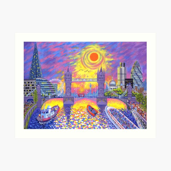 Sunset-Pool of London Art Print