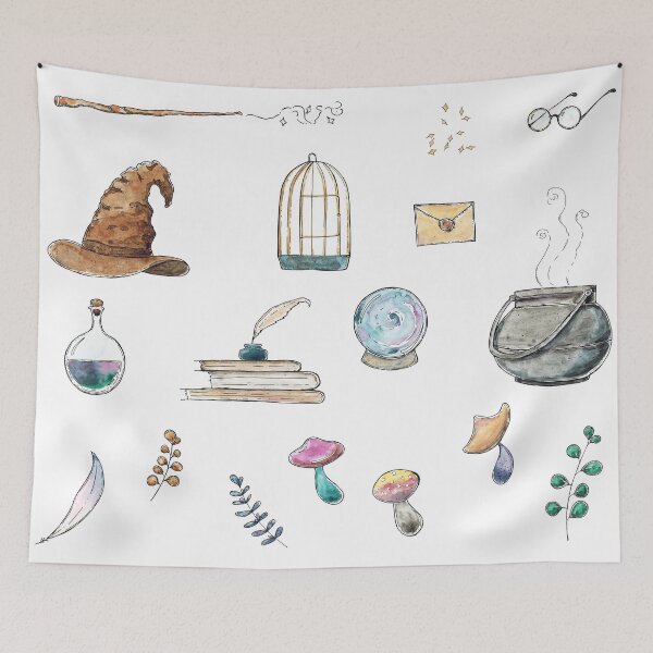Item preview, Watercolor magic set stickers designed and sold by FuzzyLogicKate.