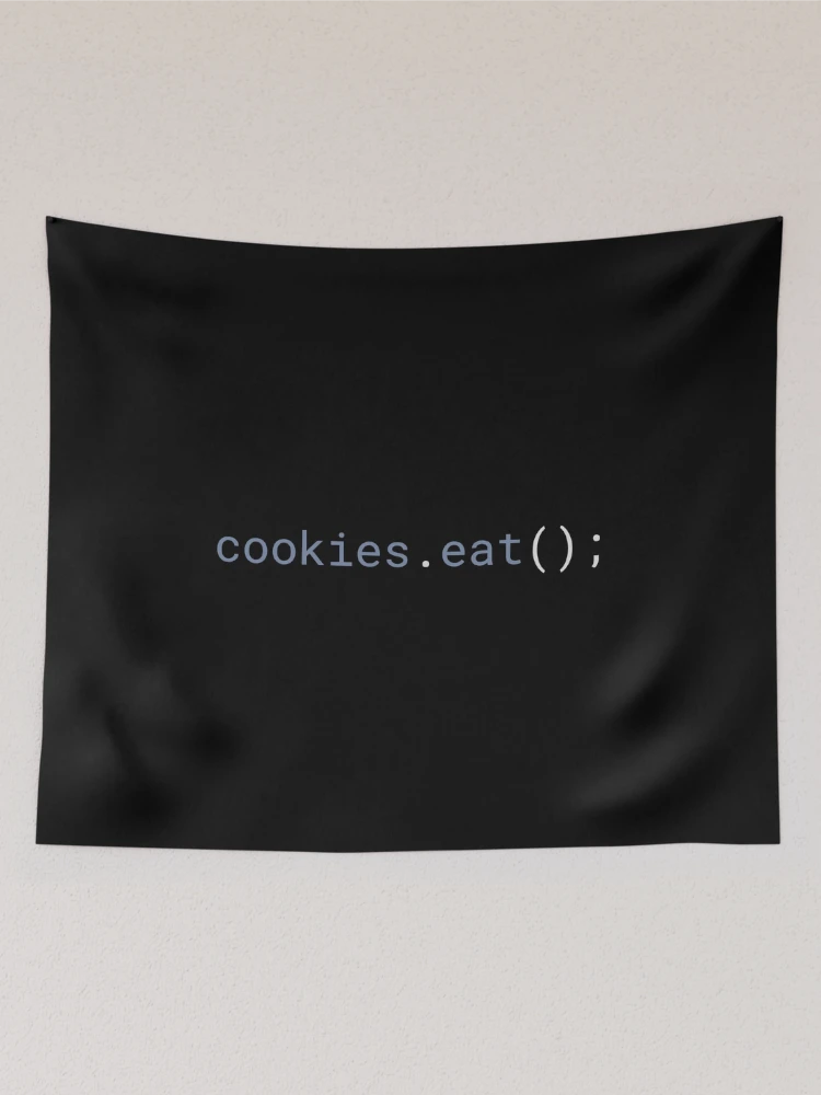 Thumbnail 2 of 3, Tapestry, JavaScript - Eat Cookies designed and sold by developer-gifts.