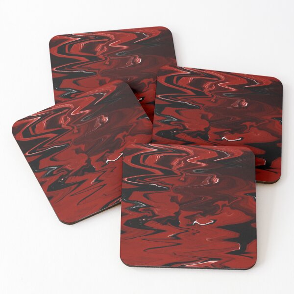 Item preview, Red, White, and Black Marble designed and sold by RoserinArt.