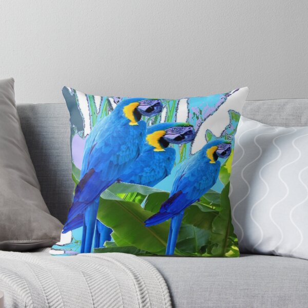Item preview, BLUE SURREAL BLUE MACAWS JUNGLE GRAPHIC   designed and sold by sharlesart.