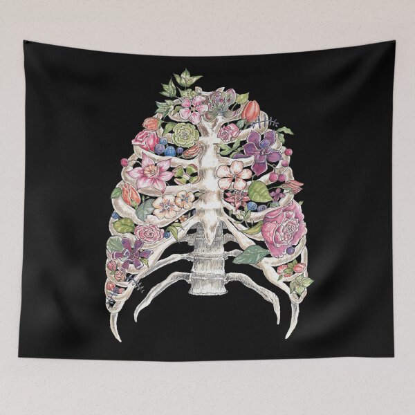 Item preview, "Bloom from the Inside" - Flowers in a Ribcage designed and sold by MariaJoStudio.