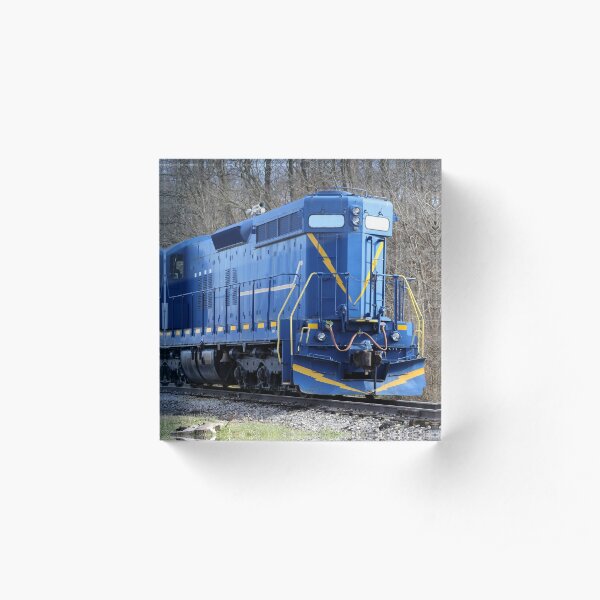 Blue Locomotive Acrylic Block