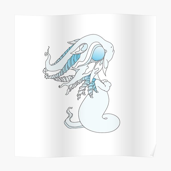 Baby Ice Dragon Wall Art Redbubble