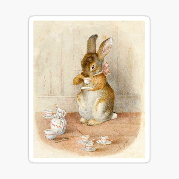 Rabbit Tea Party - Beatrix Potter Sticker