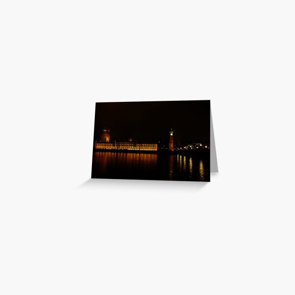 Palace and Bridge - Westminster at night Greeting Card