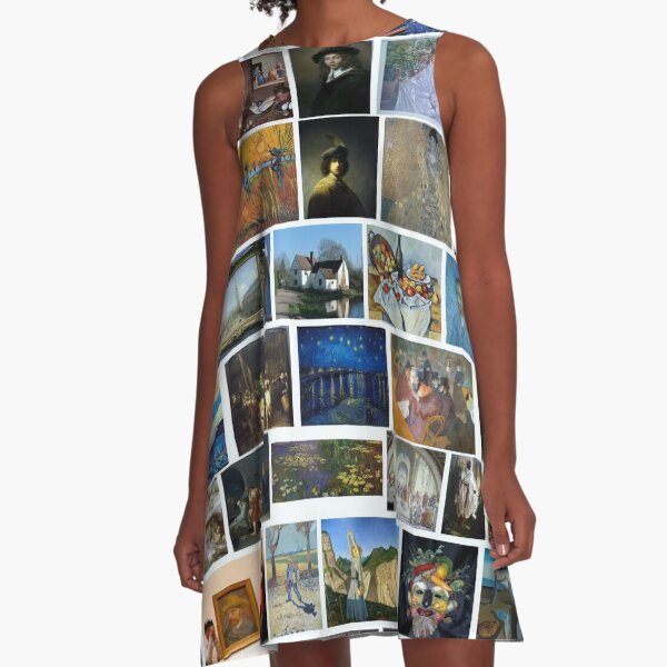 Most Famous Paintings #Most #Famous #Paintings #FamousPaintings VanGogh StarryNight VincentVanGogh A-Line Dress