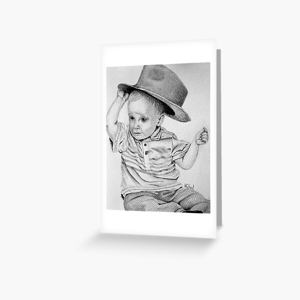 A Boy and his Hat Greeting Card