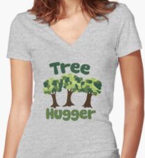Tree Hugger Women's Fitted V-Neck T-Shirt