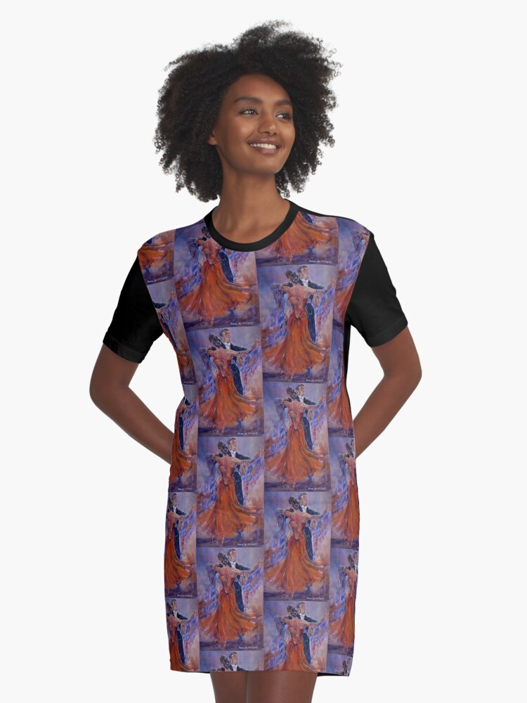 Ballroom Dancing Dance Gallery 33 Graphic T Shirt Dress By Ballet Dance Artist