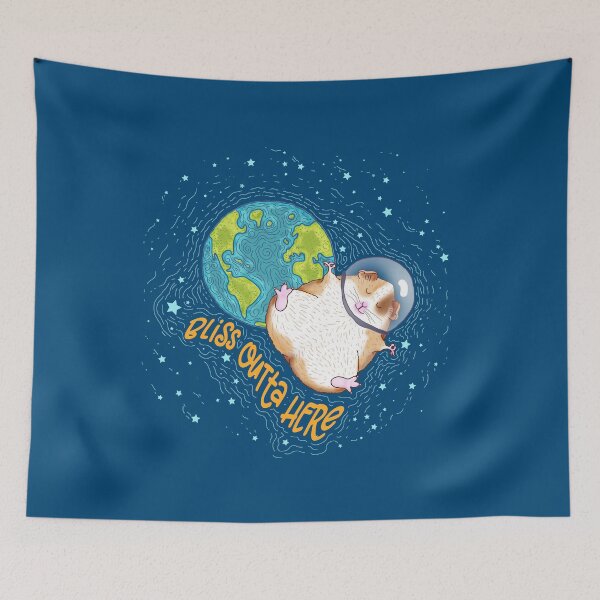 Item preview, Cosmic Space Guinea Pig Bliss Outta Here designed and sold by jitterfly.