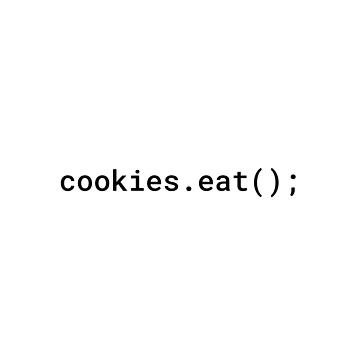 Artwork thumbnail, JavaScript - Eat Cookies (Inverted) by developer-gifts
