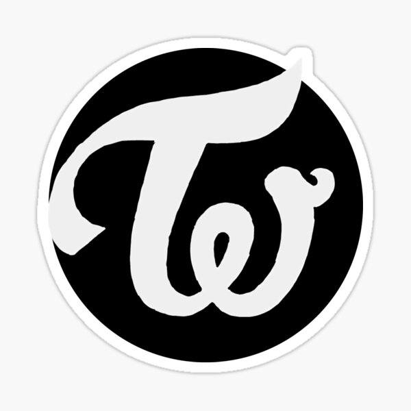 Twice Logo Black And White Sticker By Lseren Redbubble