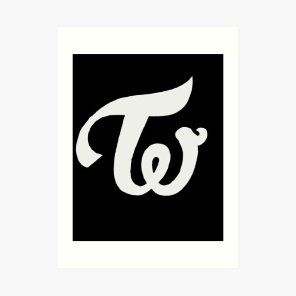 Twice Logo Black And White Art Print By Lseren Redbubble