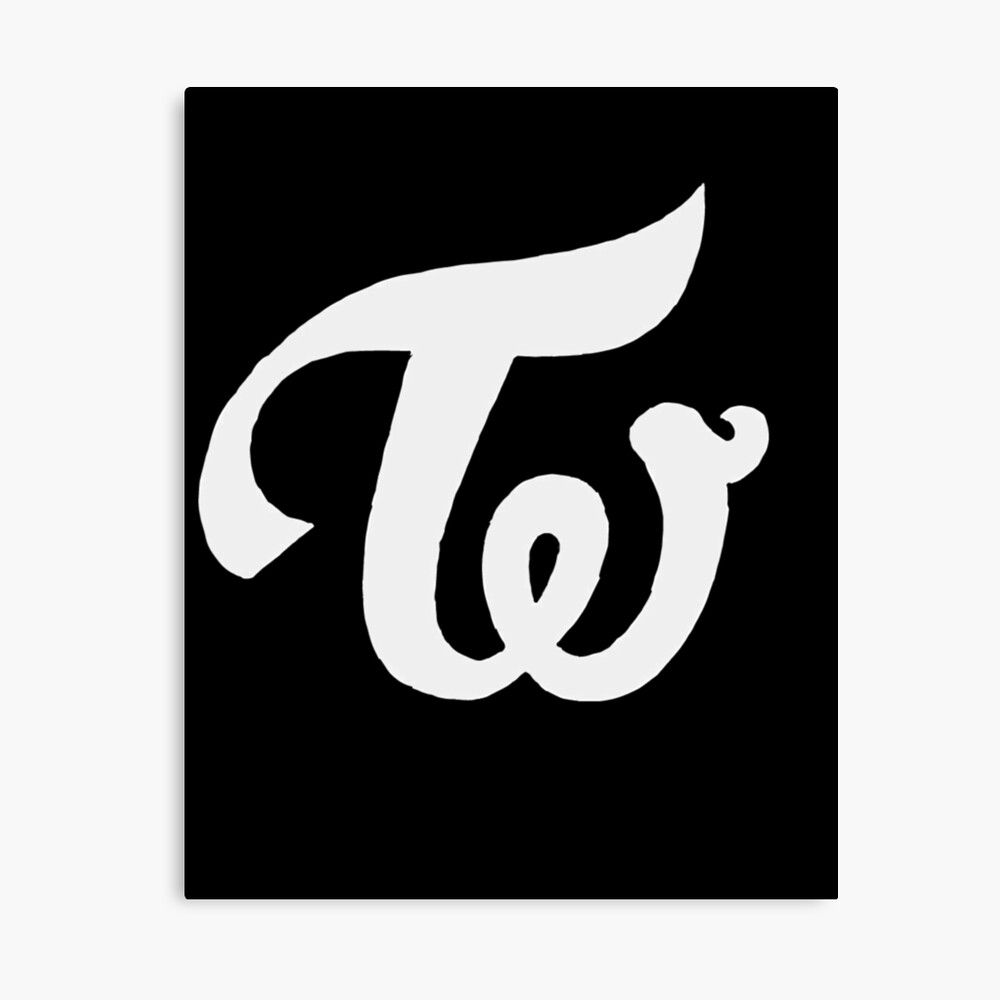 Twice Logo Black And White Canvas Print By Lseren Redbubble