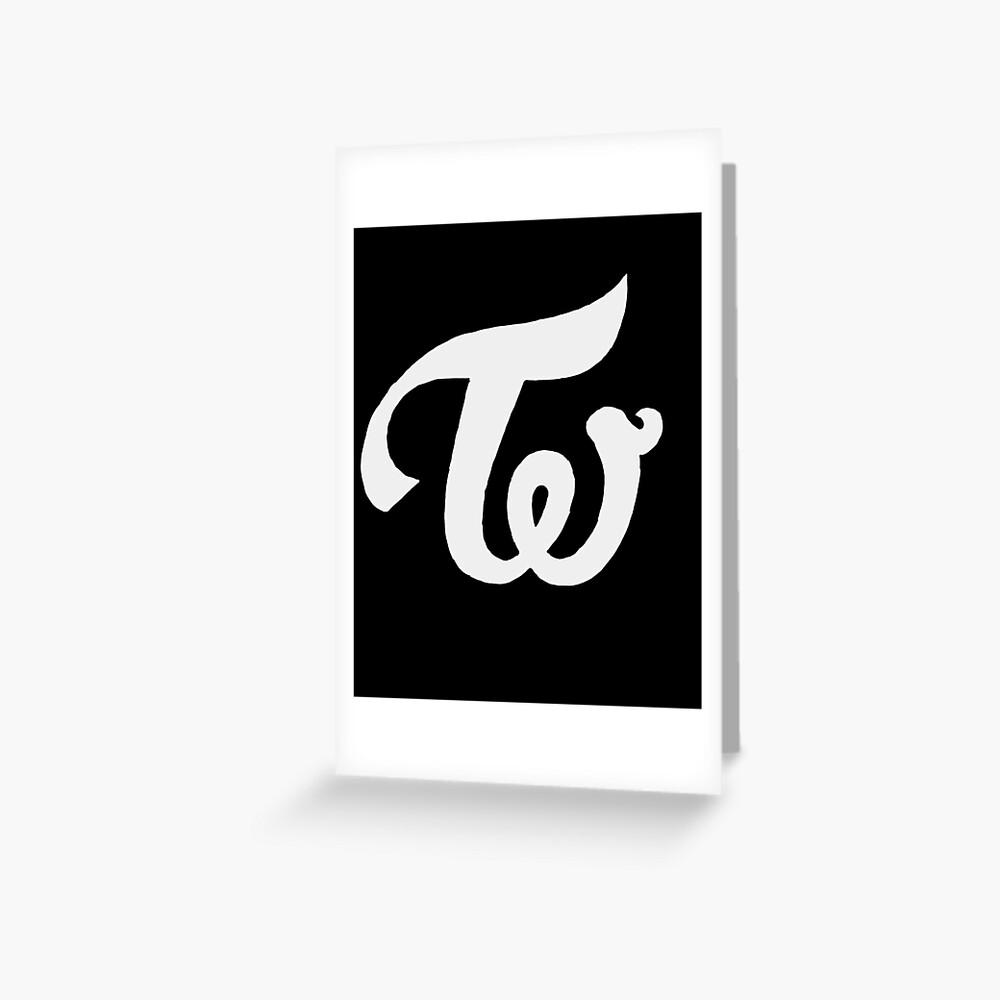 Twice Logo Black And White Greeting Card By Lseren Redbubble