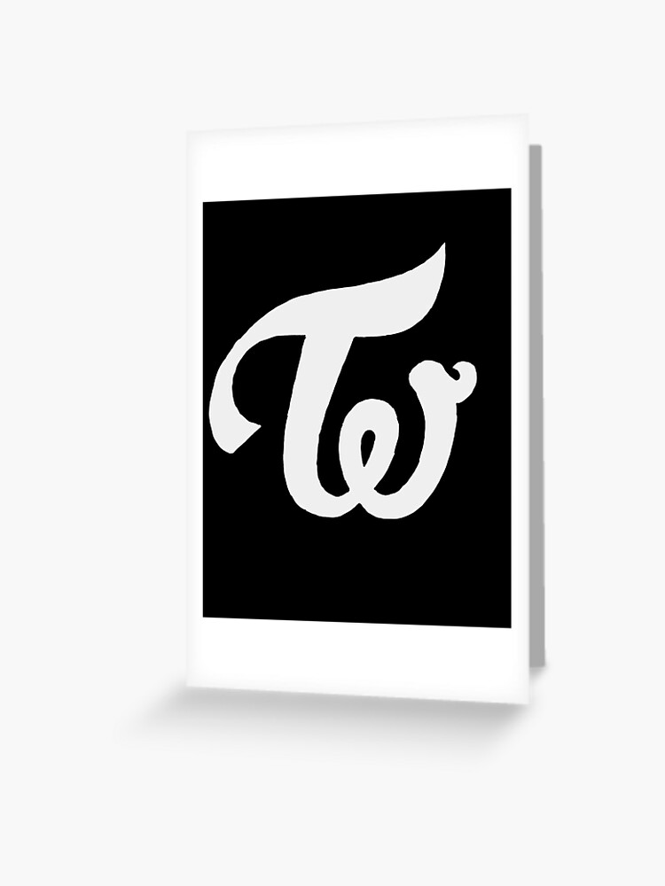 Twice Logo Black And White Greeting Card By Lseren Redbubble