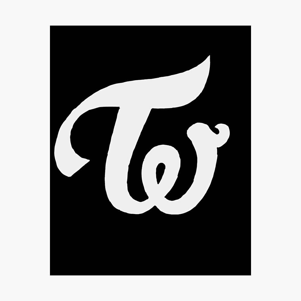 Twice Logo Black And White Poster By Lseren Redbubble