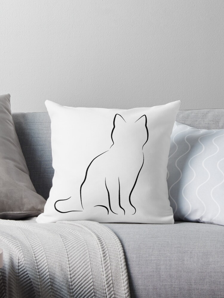 Minimalist cat cushion fashion