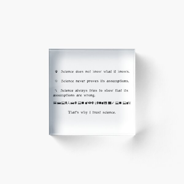 Trust Science Acrylic Block