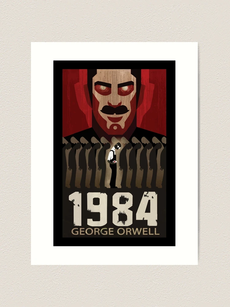 1984 George Orwell Black & White Large Poster Art Print Gift A0 A1 A2 A3 A4
