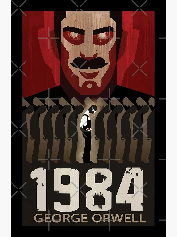 Cartel de portada de libro de 1984 / George Orwell, cartel de 1984,  impresión de 1984, carteles de libros, impresiones de libros, arte de  libros, impresión de lienzo, regalo para amantes de