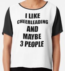 CHEERLEADING Lover Funny Gift Idea I Like Hobby Chiffon Top