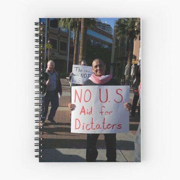 Item preview, "No US Aid for Dictators" designed and sold by Leyla Hur.