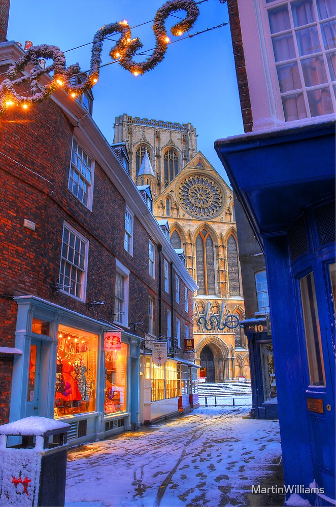 "York Minster at Christmas, Peppergate Street" by MartinWilliams