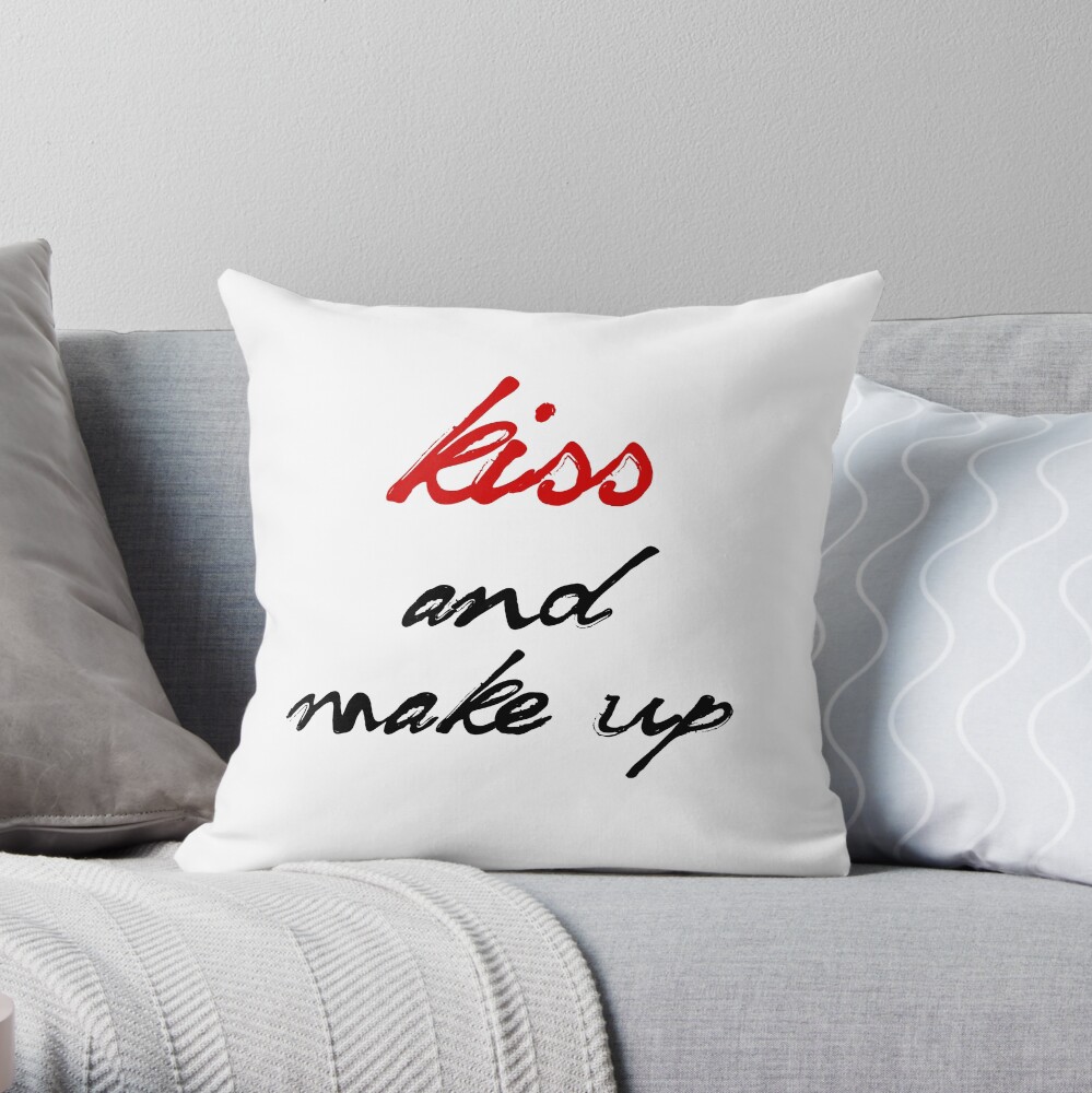 Kiss and Make Up Throw Pillow
