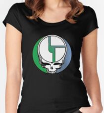 Disco Biscuits Stealie Women's Fitted Scoop T-Shirt