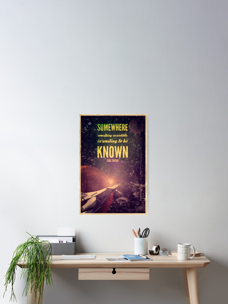 Poster Exploration Spatiale Citation De Carl Sagan Par Taudalpoi Redbubble