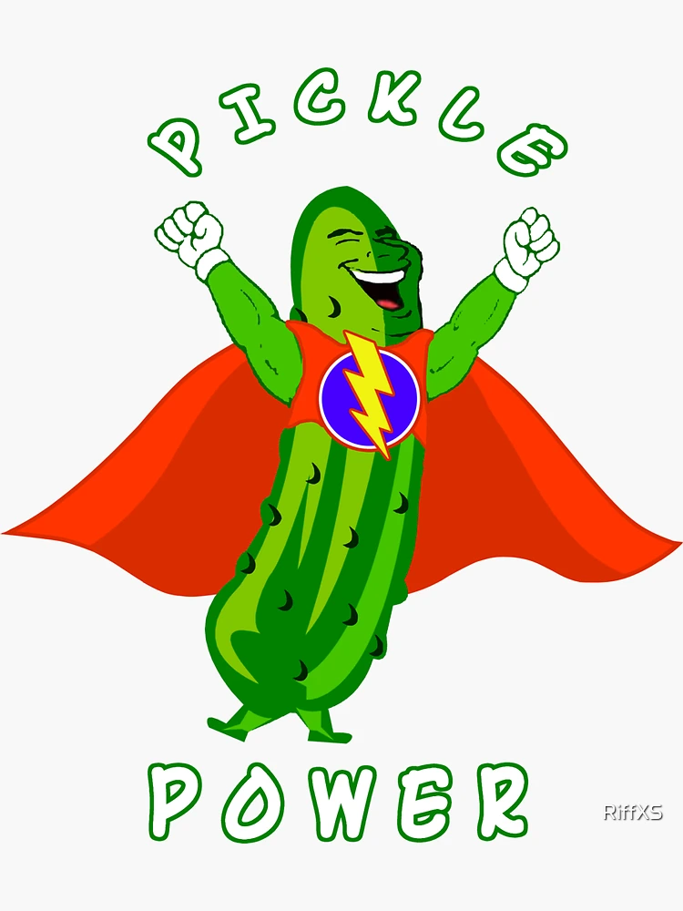 Pickle Power Sticker for Sale by RiffXS