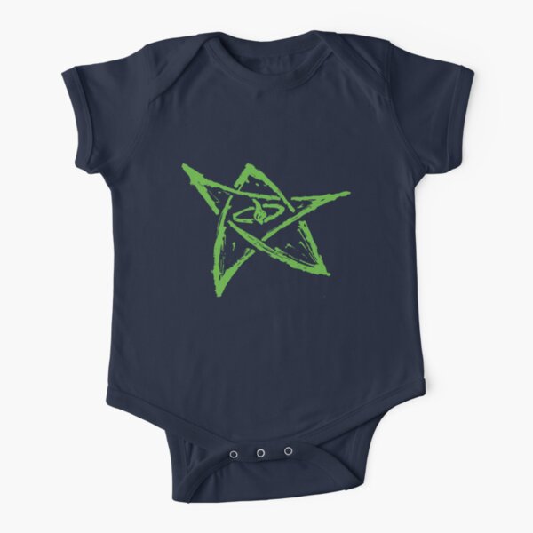 Call of Cthulhu, Elder Sign - Green Short Sleeve Baby One-Piece