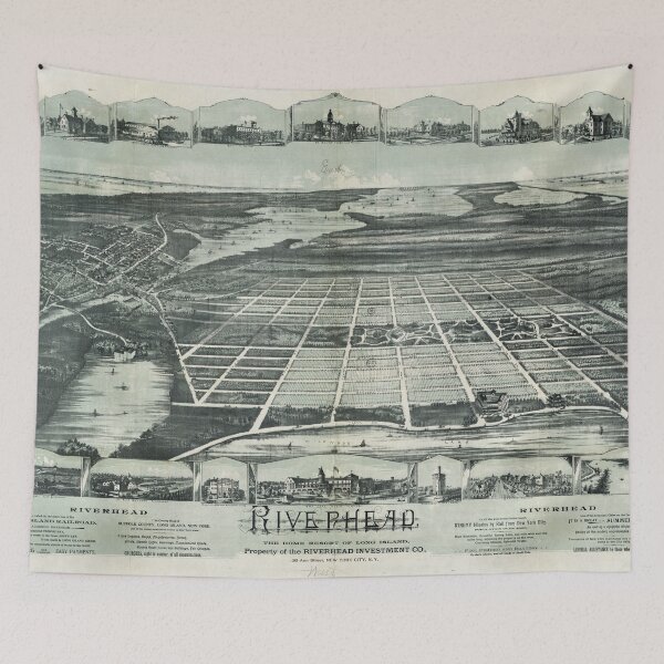 Item preview, Aerial View of Riverhead, Long Island, New York (1890) designed and sold by allhistory.