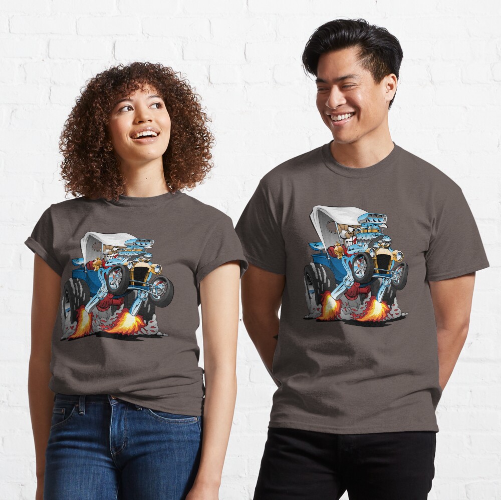 Custom T-bucket Roadster Hotrod Cartoon Illustration Classic T-Shirt