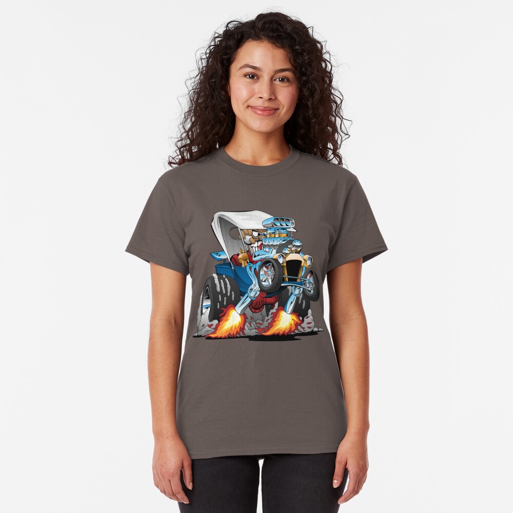 Custom T-bucket Roadster Hotrod Cartoon Illustration Classic T-Shirt