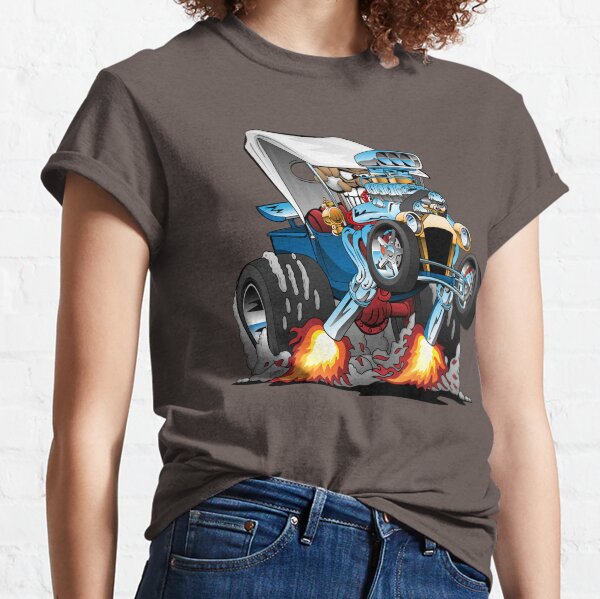 Custom T-bucket Roadster Hotrod Cartoon Illustration Classic T-Shirt