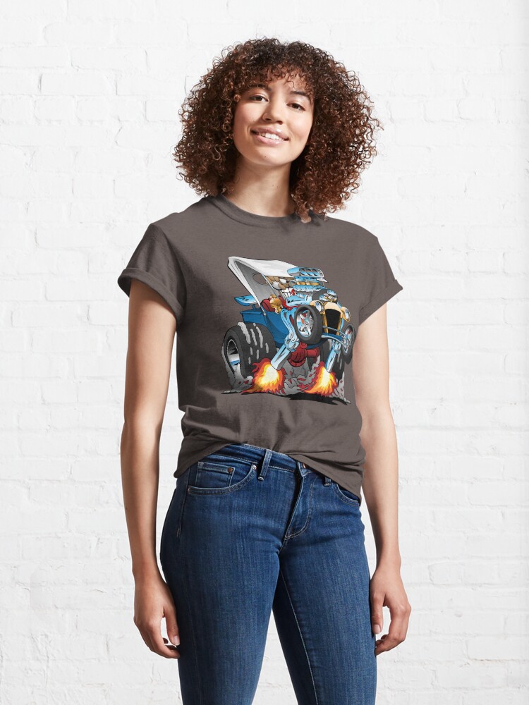 Alternate view of Custom T-bucket Roadster Hotrod Cartoon Illustration Classic T-Shirt