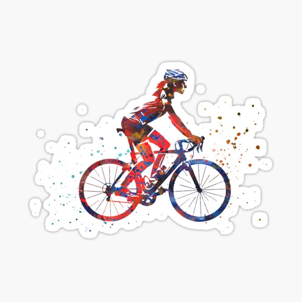 Item preview, Road cycling, woman's road cycling, woman cyclist designed and sold by Rosaliartbook.
