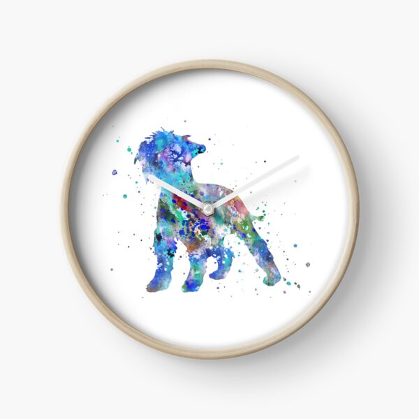 Miniature schnauzer, watercolor Schnauzer, Schnauzer Clock