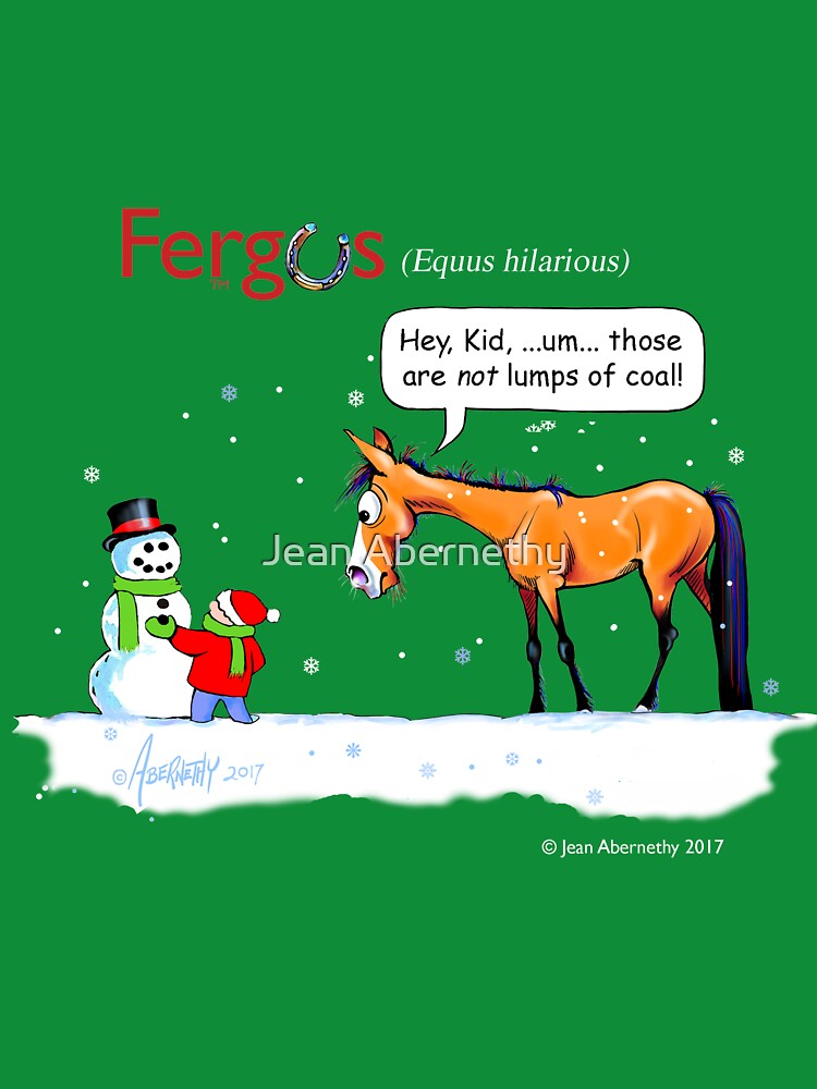 Thumbnail 7 of 7, Classic T-Shirt, Fergus the Horse: Lumps of Coal designed and sold by JeanAbernethy.