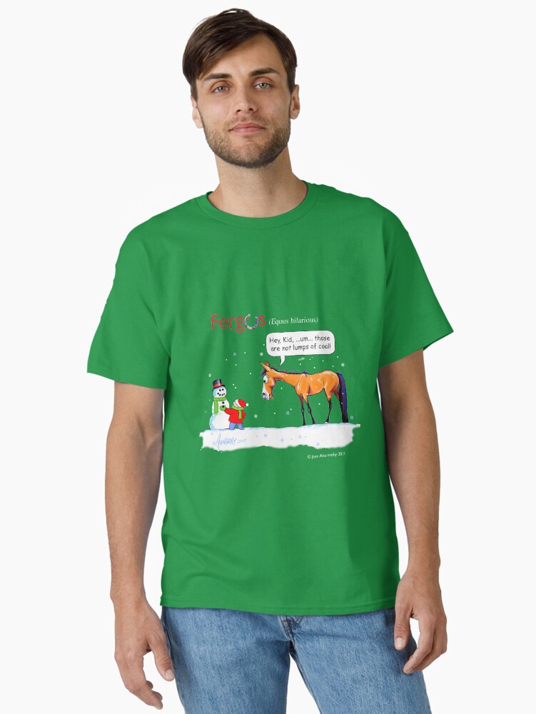 Thumbnail 2 of 7, Classic T-Shirt, Fergus the Horse: Lumps of Coal designed and sold by JeanAbernethy.